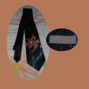 ANDR'E VALENTINO Deep Navy Men's Necktie